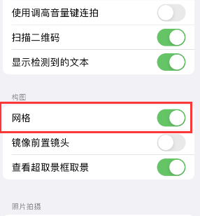 东阿苹果手机维修网点分享iPhone如何开启九宫格构图功能 